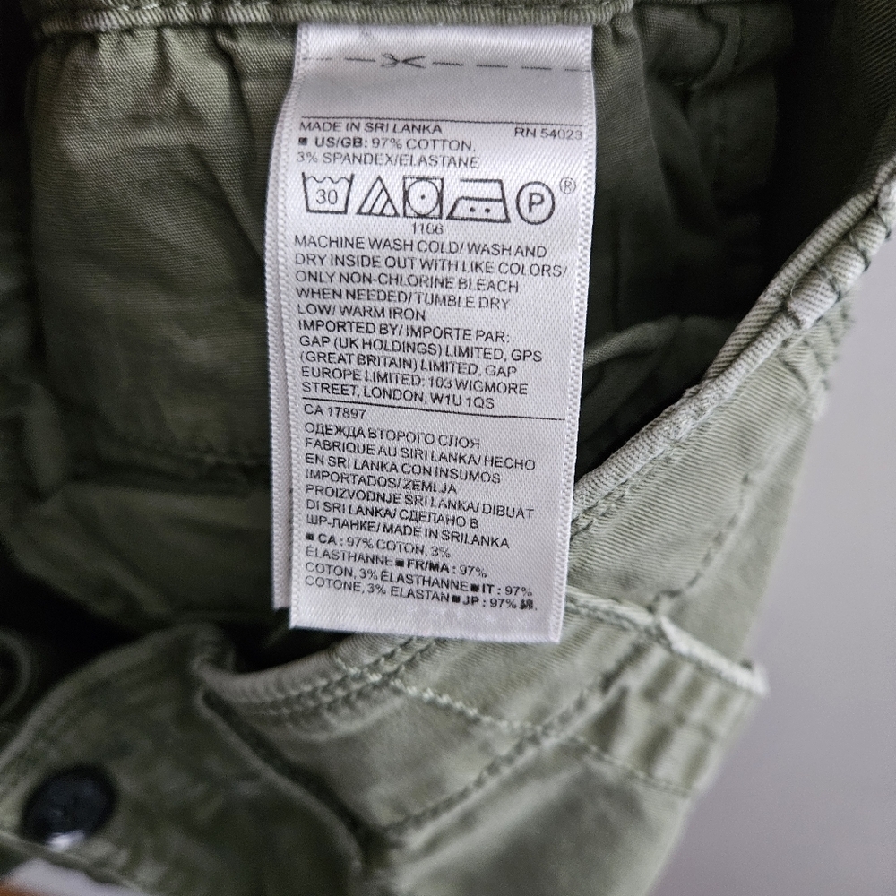 Banana Republic Olive Green Casual Pants Capri Cropped Rolled Neutral Solid - Picture 10 of 13
